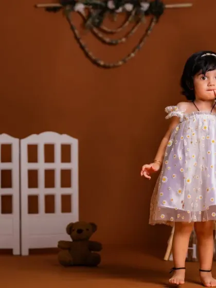 A thoughtful moment from a toddler in our teepee dream setup.