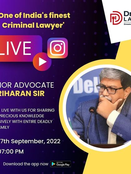 An announcement for an online session where I shared my experiences. I make it a point to connect with law students and young lawyers, offering insights into the realities of criminal law practice.