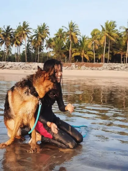 Theo is an aquaholic just like me. Finding activities that both you and your dog love is key to building a strong, joyful relationship.