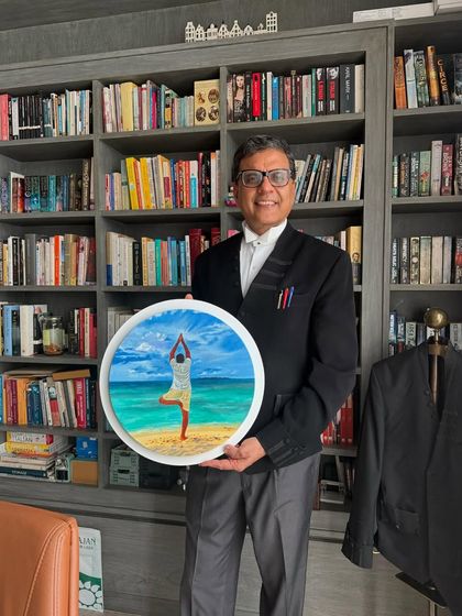 I am deeply grateful for the love and affection I receive from friends and family. This thoughtful painting is a reminder of the support system that means the world to me.