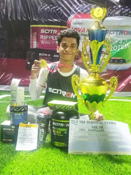Our training builds more than just martial artists; it builds athletes. We are proud of our student, Yash Mhaprolkar, who won first place at Mumbai's Biggest Fitness Championship, showcasing the incredible stamina and strength developed through karate.