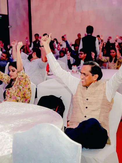 The audience at the Applied Materials family day was full of energy and participation.