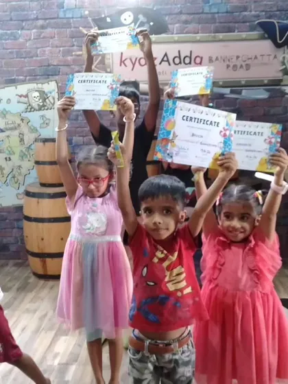 That proud moment of accomplishment. Campers from our Bannerghatta Road location hold up their certificates after completing a fun-filled camp, celebrating their hard work and new skills.