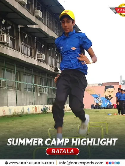 Another student showing great effort during the hurdle drill. I push them to be quick on their feet.