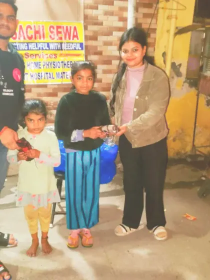 A smile and a warm muffler can make a big difference. We ensure that even the youngest members of our community are cared for during our winter donation drives.