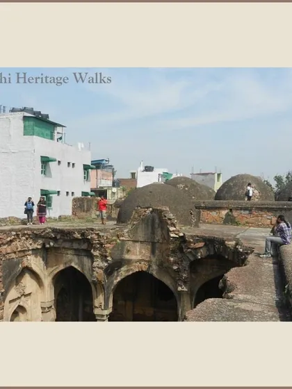 Exploring the rooftop of Khirki Masjid, a unique 14th-century fortress-mosque in one of Delhi's historic villages.