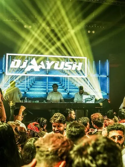 My name in lights above the stage at the Holi 2024 party. It was a huge event, and the production was top-notch.