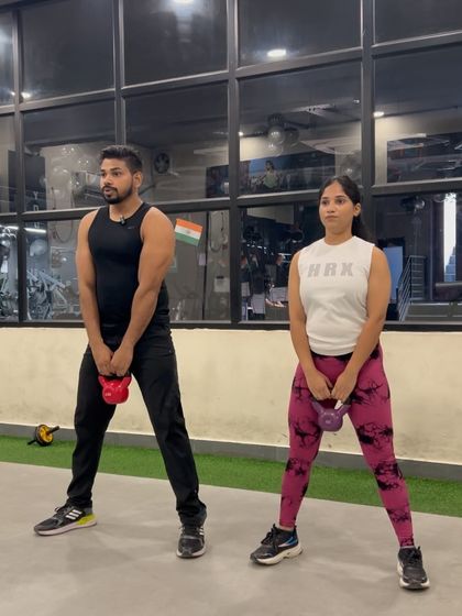 The kettlebell sumo squat is a staple in our leg routines. It's excellent for targeting the glutes and inner thighs.