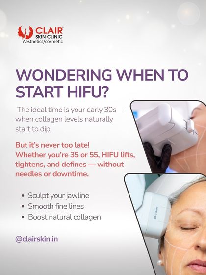 Wondering when to start HIFU? While it's a great preventative treatment in your 30s, it's never too late. Whether you're 35 or 55, HIFU effectively lifts, tightens, and defines the jawline by boosting your natural collagen.