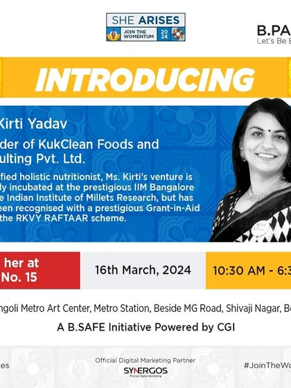 This event poster from the "She Arises" initiative by B.PAC was for a wonderful opportunity to showcase KuKClean. It's always a pleasure to connect with the community and share my passion for clean, plant-based products.