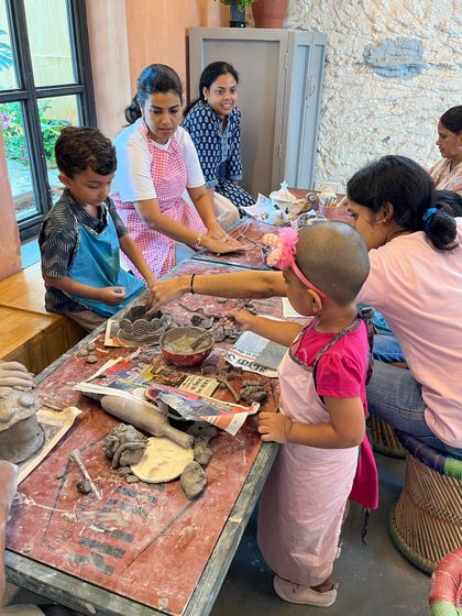 Even the littlest guests can join in the fun. Our instructors are always on hand to help tiny hands shape and decorate their first clay creations during a birthday party.