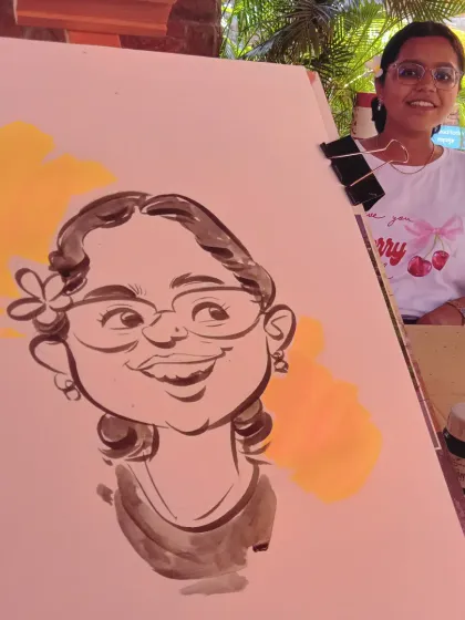 A lovely portrait of a guest with a flower in her hair, highlighted with a splash of yellow.