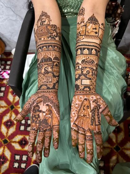Bunty Rajasthani Mehandi - Bridal Mehendi Personalised Story & Portrait Mehendi photo 24