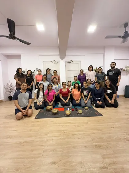 Our wonderful Kaya family after a group sound healing session. It's always a joy to see everyone looking so relaxed and refreshed after bathing in these healing frequencies together.