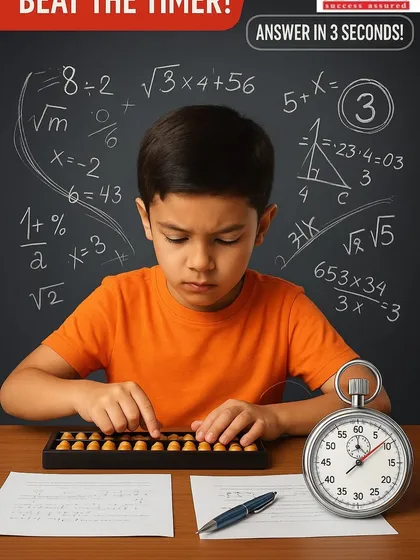 I love seeing the focus and speed my students develop. Here, a young learner is completely absorbed, using the abacus to solve complex problems against the clock. This is how we turn math anxiety into math confidence.
