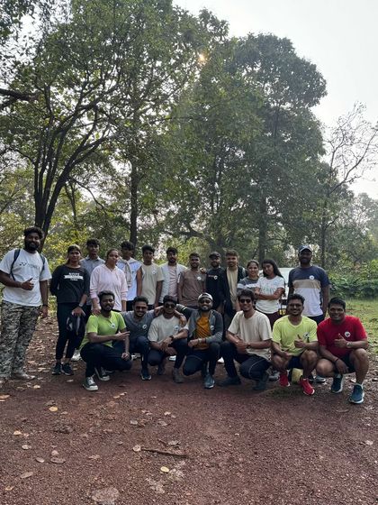 A group photo from the Dudhsagar and Dandeli trip.