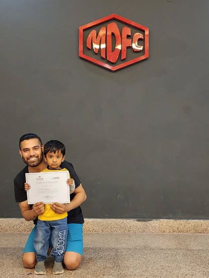 A proud moment with this little champ on International Dance Day.