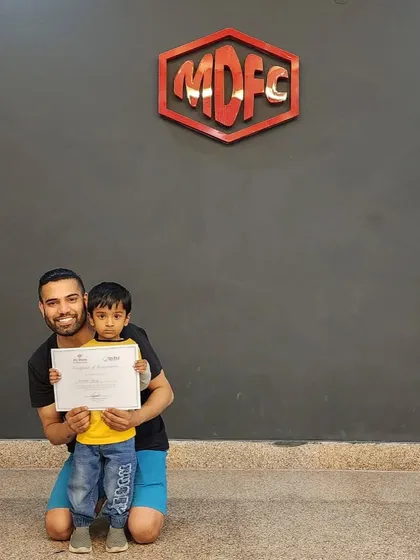 A proud moment with this little champ on International Dance Day.