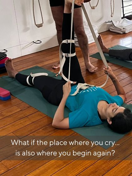 This collection of images captures the essence of my classes. You will see students of all levels using various props, receiving individual adjustments, and practicing together with focus and dedication. Each photo is a glimpse into our journey of alignment and discovery.