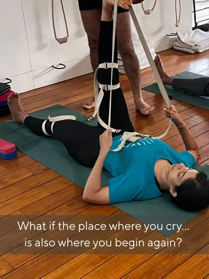 This collection of images captures the essence of my classes. You will see students of all levels using various props, receiving individual adjustments, and practicing together with focus and dedication. Each photo is a glimpse into our journey of alignment and discovery.