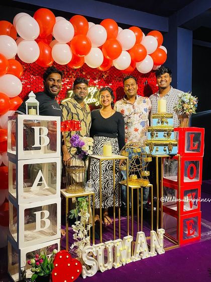 Clients overjoyed with our private screening surprise, which includes decor, cake, and a personalized movie experience.