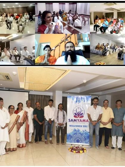 More glimpses from our simultaneous 5-city event, showing group photos and participants from different locations, united by a shared spiritual purpose.