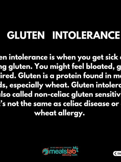 Understanding gluten intolerance is the first step. This informational graphic explains what it is, clarifying that it's a sensitivity to gluten, a protein found in wheat, which can cause symptoms like bloating and fatigue.