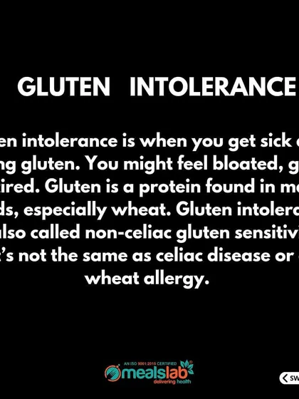 I believe in educating my clients, so here's a quick primer on gluten intolerance. It's a sensitivity to gluten, a protein in foods like wheat, that can cause bloating and fatigue. My gluten-free meal plans are designed to help manage this.
