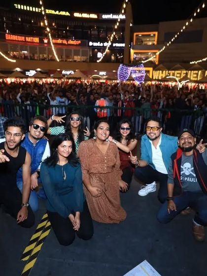 A group photo with the entire Moksha All Stars crew and our amazing audience. This picture captures the fun and community spirit after a week of three fantastic shows.