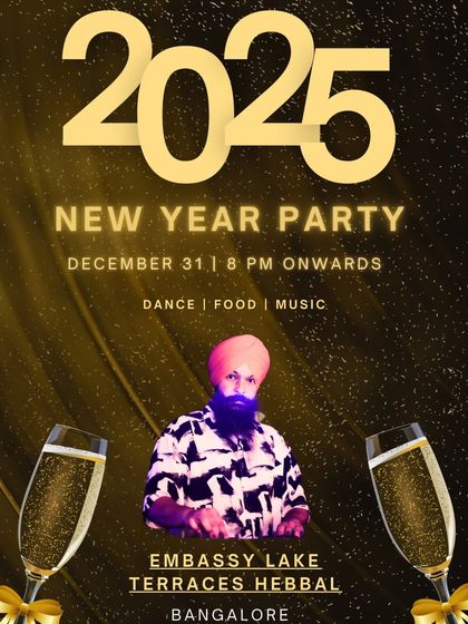 A flyer for a private New Year's Party at Embassy Lake Terraces. I specialize in creating a premium party experience for residential communities.