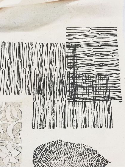 Our ongoing collaboration with the University of Technology Sydney allows fashion students to explore artisan woodblock printing. They design their own blocks, which we carve here in Bangalore for them to use in their projects in Sydney.