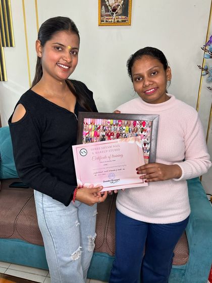 Another graduate from our Basic to Advance course, ready to enter the professional world of nail artistry.