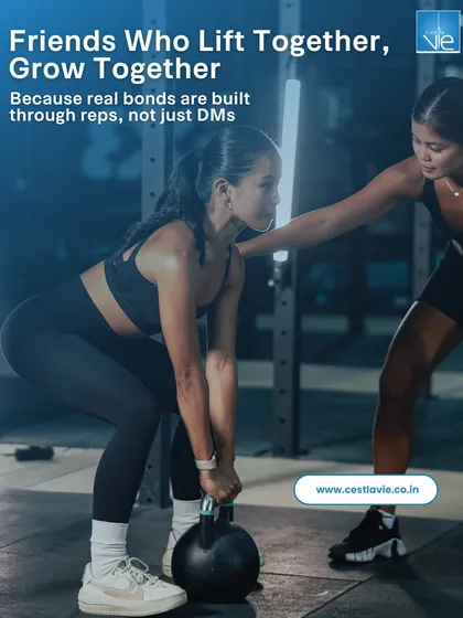 Real bonds are built through shared effort. This image of two members training together with a kettlebell captures the supportive community spirit we foster, where friends lift each other up and grow stronger together.