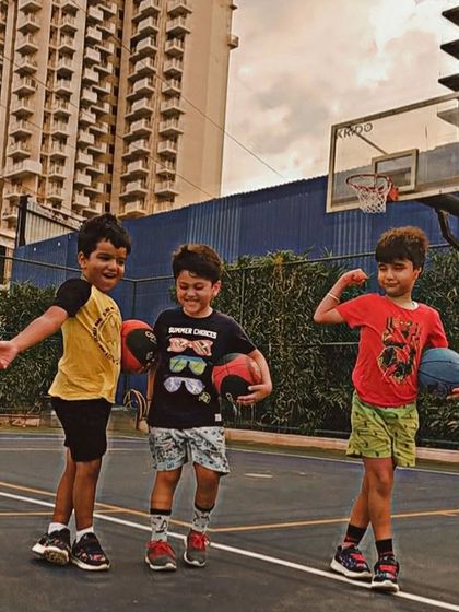 Capturing the happy moments and camaraderie between our young players after a training session.