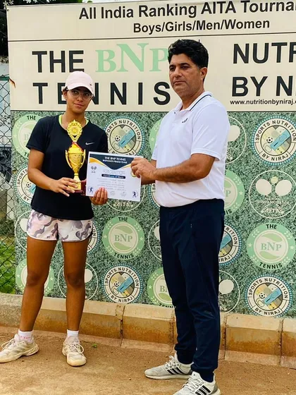 Highlighting Eshanya Khattar's consistent success, from winning her first U16 title to bagging a silver medal at the Delhi Olympic Games.