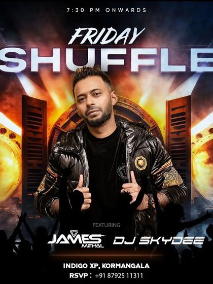 Friday Shuffle at Indigo XP, teaming up with other DJs for a massive ladies' night to kick off the weekend.