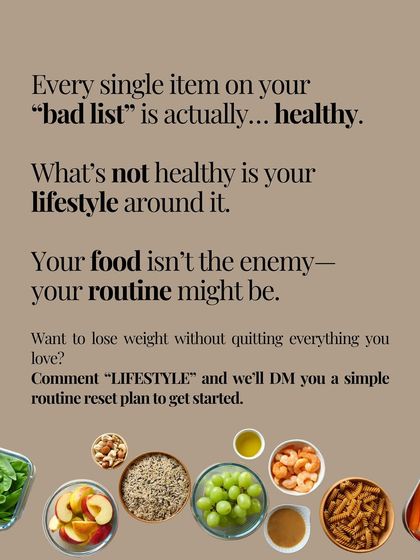 Your food isn't the enemy, your routine might be. The "bad list" of foods is often perfectly healthy. It's the lifestyle around them that needs fixing.