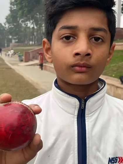 Surya, one of our standout performers from the SKCA Panthers, after a great bowling spell in a practice match.