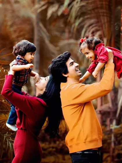 This is what pure joy looks like! An outdoor family photoshoot during the golden hour with these adorable one-year-old twins was so much fun. We just let them play and be themselves, and the result is these beautiful, candid moments of family love.