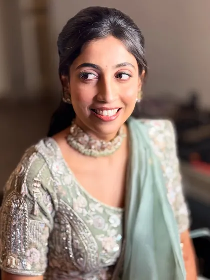 A happy, smiling client is my biggest achievement. This candid shot captures her joy and how comfortable and confident she feels in her reception makeup.