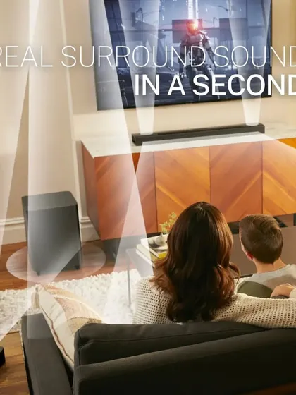 Experience the ultimate 3D sound with the JBL Bar 9.1. This system supports Dolby Atmos and features detachable speakers for real surround sound in seconds. You can even connect multiple 4K devices directly through the soundbar.