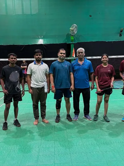 Players lined up before their matches. A moment of calm and focus before the on-court battles begin.