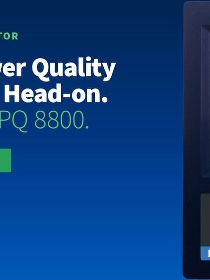 A direct call to action to tackle power quality challenges with the PQ 8800. This Class A power monitor is presented as the definitive solution for identifying and diagnosing complex issues to protect your assets.