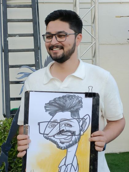 A smiling guest from the Anime Fest at KOPA Mall. The yellow background gives the drawing a warm glow.