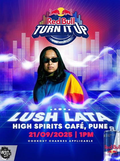 The official poster for my Red Bull Turn It Up performance in Pune. I was so pumped to battle it out with other amazing DJs.
