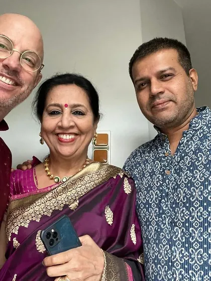 A happy selfie with my bandmates during our tour in the Netherlands. The friendships you build while making music abroad are truly special.
