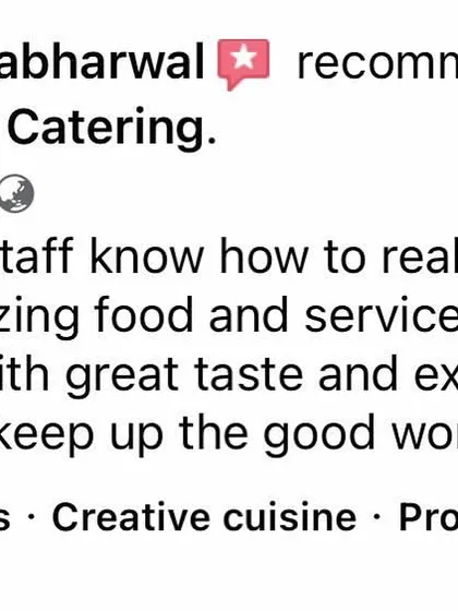 Thank you to Varad Sabharwal for this fantastic review. We are delighted that he felt our team lit up the party with "amazing food and service."