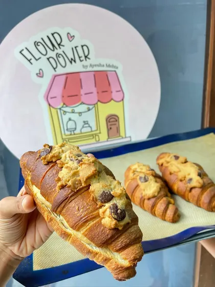 Meet the viral Crookie, my take on the croissant and chocolate chip cookie hybrid. It's a flaky, buttery croissant stuffed and topped with chocolate chip cookie dough, then baked until it's warm and gooey.