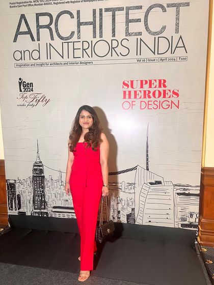 Posing at the "Super Heroes of Design" event by Architect and Interiors India. It is inspiring to be part of a community that is shaping the future of design in India and beyond.