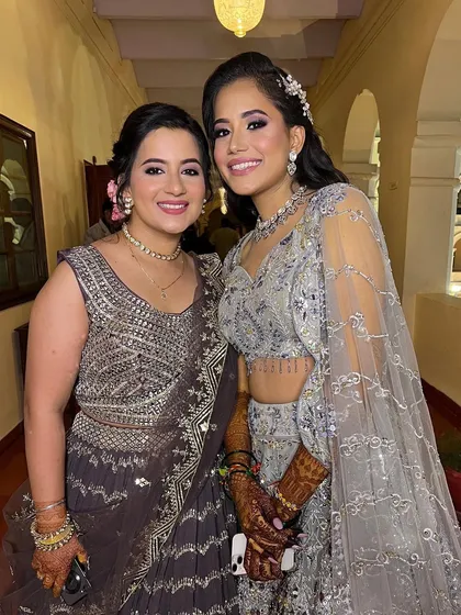 Sisters before misters! Here are two gorgeous sisters I dolled up for an engagement. I created complementary soft glam looks for both of them.